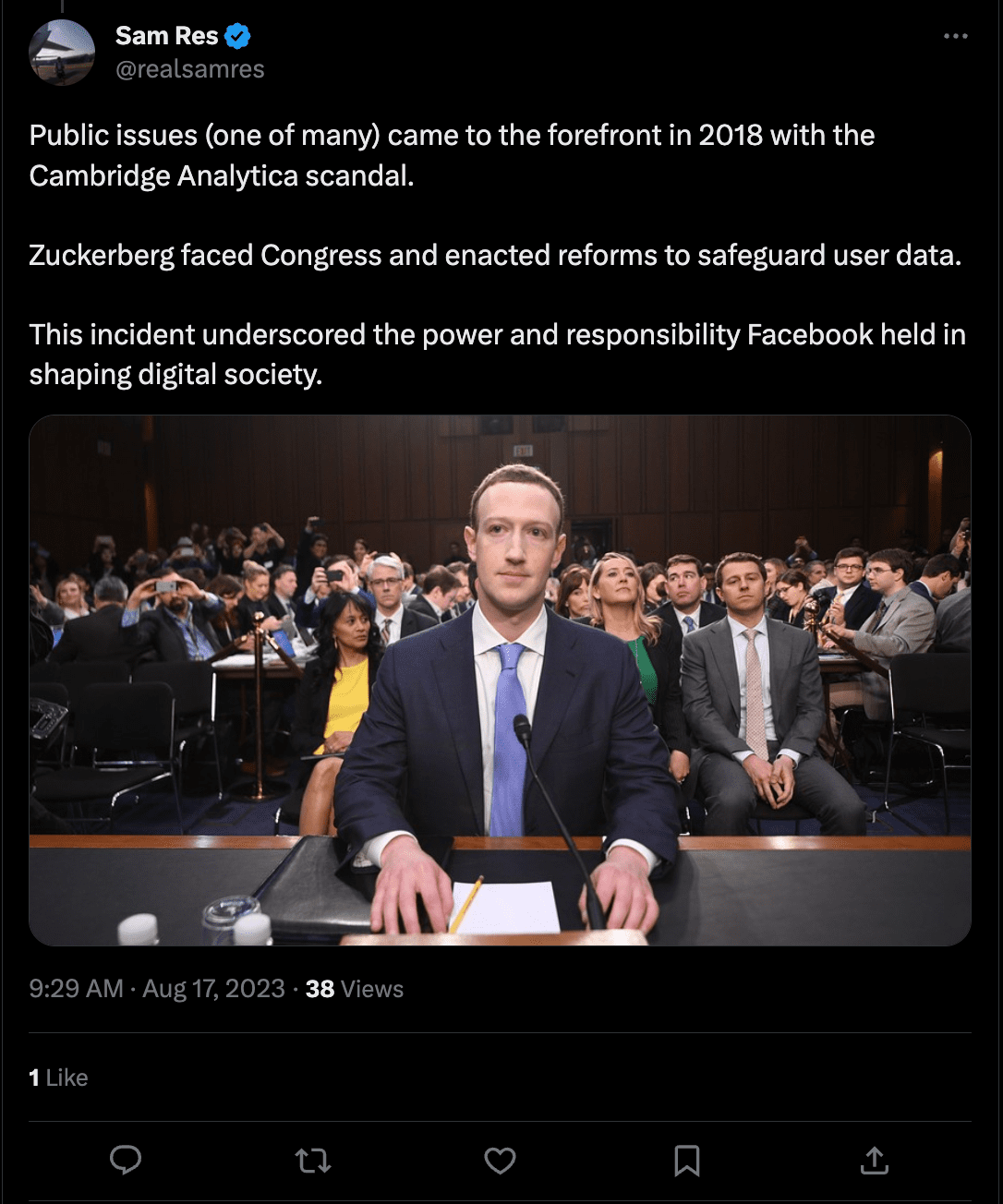 Zuckerberg faced congress